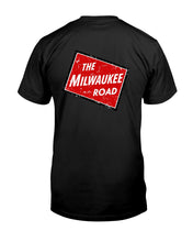 Load image into Gallery viewer, "Vintage The Milwaukee Road - Railroad" Premium T-Shirt - Black - Back