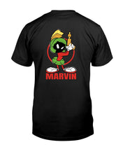 Load image into Gallery viewer, "Vintage Marvin The Martian" Premium T-Shirt - Black - Back