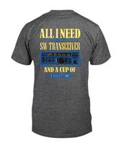 Load image into Gallery viewer, "Vintage Ham Radio Operator - All I Need" Premium T-Shirt - Dark Heather - Back