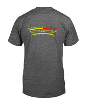 Load image into Gallery viewer, "Vintage S Meter - dB High Frequency Field Strength" Premium T-Shirt - Dark Heather - Back
