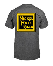 Load image into Gallery viewer, "Vintage Nickle Plate Road - Railroad" Premium T-Shirt - Dark Heather - Back