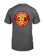Load image into Gallery viewer, "Vintage CB Citizens Band Amateur Radio" Premium T-Shirt - Dark Heather - Back