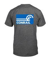 Load image into Gallery viewer, "Vintage Conrail Railroad" Premium T-Shirt - Dark Heather - Back