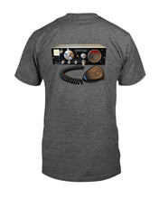 Load image into Gallery viewer, "Vintage Citizens Band Radio Circa 1965 Courier 1M" Premium T-Shirt - Dark Heather - Back