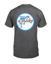 Load image into Gallery viewer, "Vintage Defunct Minnesota Kicks Football" Premium T-Shirt 1 - Dark Heather - Back