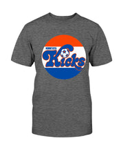 Load image into Gallery viewer, "Vintage Defunct Minnesota Kicks Football" Premium T-Shirt - Dark Heather - Front
