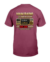 Load image into Gallery viewer, "Vintage Ham Radio Operator" Premium T-Shirt - Maroon - Back