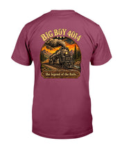 Load image into Gallery viewer, "Vintage Union Pacific Big Boy No. 4014 Steam Train Railroad Legend" Premium T-Shirt - Maroon - Back