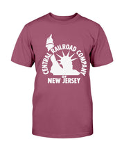 Load image into Gallery viewer, "Vintage Central Railroad Company, New Jersey" Premium T-Shirt - Maroon - Front