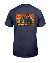 Load image into Gallery viewer, "Vintage Union Pacific Railroad - The Big Boy 4014" Premium T-Shirt - Navy - Back