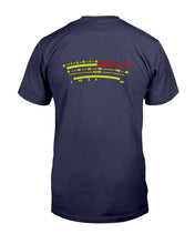 Load image into Gallery viewer, "Vintage S Meter - dB High Frequency Field Strength" Premium T-Shirt - Navy - Back