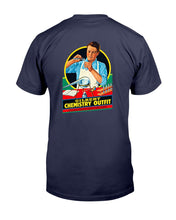 Load image into Gallery viewer, "Vintage Gilbert Chemistry Set 1954" Premium T-Shirt - Navy - Back