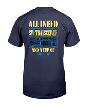 Load image into Gallery viewer, "Vintage Ham Radio Operator - All I Need" Premium T-Shirt - Navy - Back