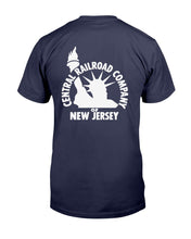 Load image into Gallery viewer, "Vintage Central Railroad Company, New Jersey" Premium T-Shirt - Navy - Back