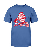 Load image into Gallery viewer, "Vintage Atlanta Braves Screaming Indian" Premium T-Shirt - Royal Blue - Front