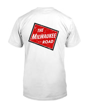 Load image into Gallery viewer, "Vintage The Milwaukee Road - Railroad" Premium T-Shirt - White - Back