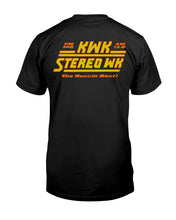 Load image into Gallery viewer, "Vintage KWK Stereo, St. Louis, Missouri" Tall Sized T-Shirt