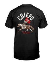 Load image into Gallery viewer, "Vintage Kansas City Chiefs Warpaint" Premium T-Shirt - Black - Back
