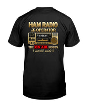 Load image into Gallery viewer, "Vintage Ham Radio Operator" Premium T-Shirt - Black - Back
