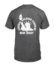 Load image into Gallery viewer, "Vintage Central Railroad Company, New Jersey" Premium T-Shirt - Dark Heather - Back
