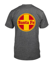 Load image into Gallery viewer, "Vintage Santa Fe Railroad" Premium T-Shirt - Dark Heather - Back
