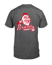 Load image into Gallery viewer, "Vintage Atlanta Braves Screaming Indian" Premium T-Shirt - Dark Heather - Back
