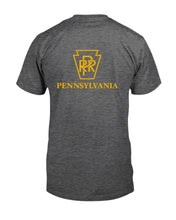 Load image into Gallery viewer, "Vintage Pennsylvania Railroad" Premium T-Shirt - Dark Heather - Back
