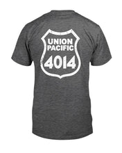 Load image into Gallery viewer, "Vintage Union Pacific Railroad 4014" Premium T-Shirt - Dark Heather - Back
