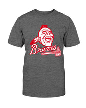 Load image into Gallery viewer, "Vintage Atlanta Braves Screaming Indian" Premium T-Shirt - Dark Heather - Front
