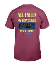 Load image into Gallery viewer, "Vintage Ham Radio Operator - All I Need" Premium T-Shirt - Maroon - Back
