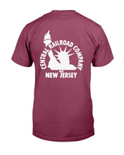 Load image into Gallery viewer, "Vintage Central Railroad Company, New Jersey" Premium T-Shirt - Maroon - Back
