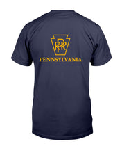 Load image into Gallery viewer, "Vintage Pennsylvania Railroad" Premium T-Shirt - Navy - Back
