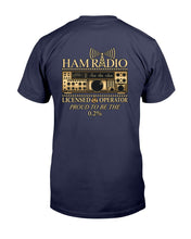 Load image into Gallery viewer, "Vintage Ham Radio - Licensed Operator" Premium T-Shirt - Navy - Back

