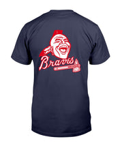 Load image into Gallery viewer, "Vintage Atlanta Braves Screaming Indian" Premium T-Shirt - Navy - Back
