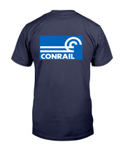 Load image into Gallery viewer, "Vintage Conrail Railroad" Premium T-Shirt - Navy - Back
