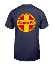Load image into Gallery viewer, "Vintage Santa Fe Railroad" Premium T-Shirt - Navy - Back
