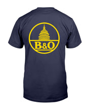 Load image into Gallery viewer, "Vintage Baltimore &amp; Ohio Railroad" Premium T-Shirt - Navy - Back
