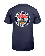 Load image into Gallery viewer, "Vintage Southern Pacific Lines Railroad" Premium T-Shirt - Navy - Back
