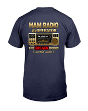 Load image into Gallery viewer, "Vintage Ham Radio Operator" Premium T-Shirt - Navy - Back
