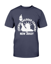 Load image into Gallery viewer, "Vintage Central Railroad Company, New Jersey" Premium T-Shirt - Navy - Front
