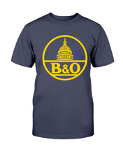 Load image into Gallery viewer, "Vintage Baltimore &amp; Ohio Railroad" Premium T-Shirt - Navy - Front
