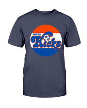 Load image into Gallery viewer, "Vintage Defunct Minnesota Kicks Football" Premium T-Shirt - Navy - Front
