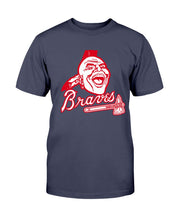 Load image into Gallery viewer, "Vintage Atlanta Braves Screaming Indian" Premium T-Shirt - Navy - Front
