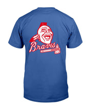 Load image into Gallery viewer, "Vintage Atlanta Braves Screaming Indian" Premium T-Shirt - Royal Blue - Back
