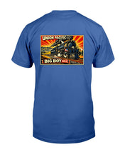 Load image into Gallery viewer, "Vintage Union Pacific Railroad - The Big Boy 4014" Premium T-Shirt - Royal Blue - Back

